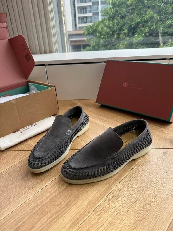 Loro Piana mns0707 Woven Slip-On Loafers, source view 1, SKU mns0707