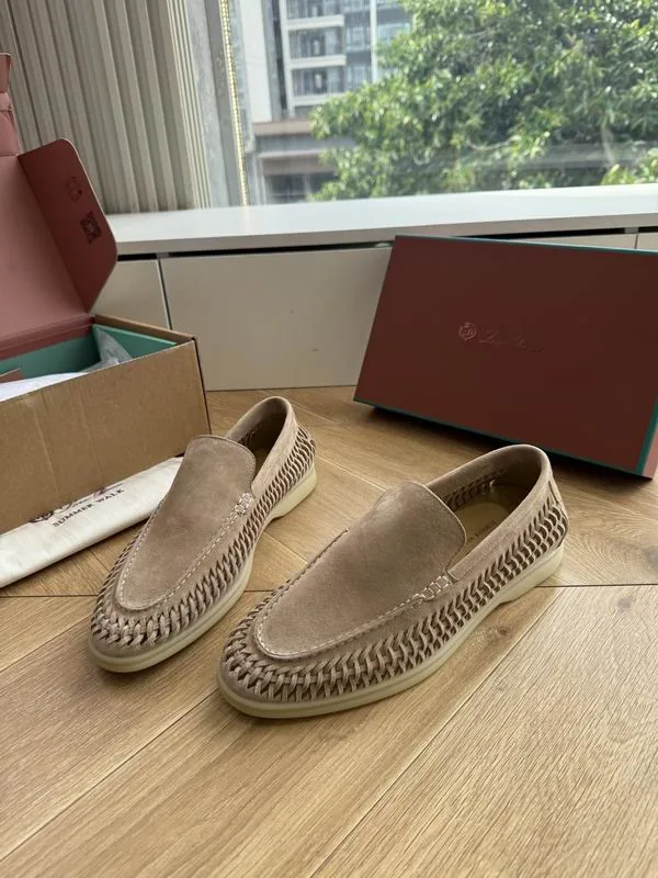 Loro Piana mns0707 Woven Slip-On Loafers, source view 3, SKU mns0707