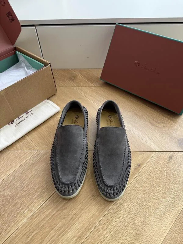 Loro Piana mns0707 Woven Slip-On Loafers, source view 4, SKU mns0707