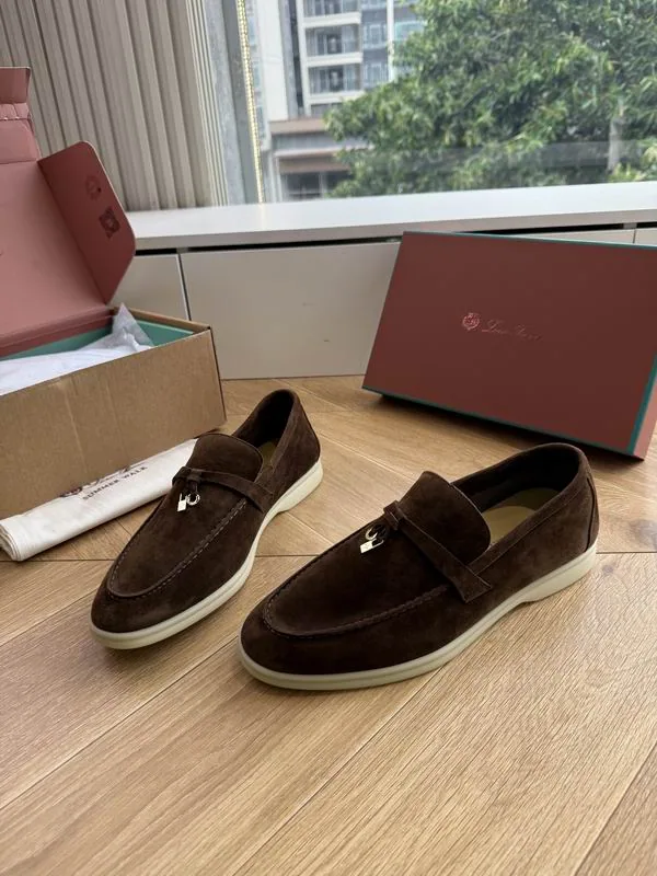 Loro Piana mns0708 Suede-Look Slip-On Loafers, source view 2, SKU mns0708