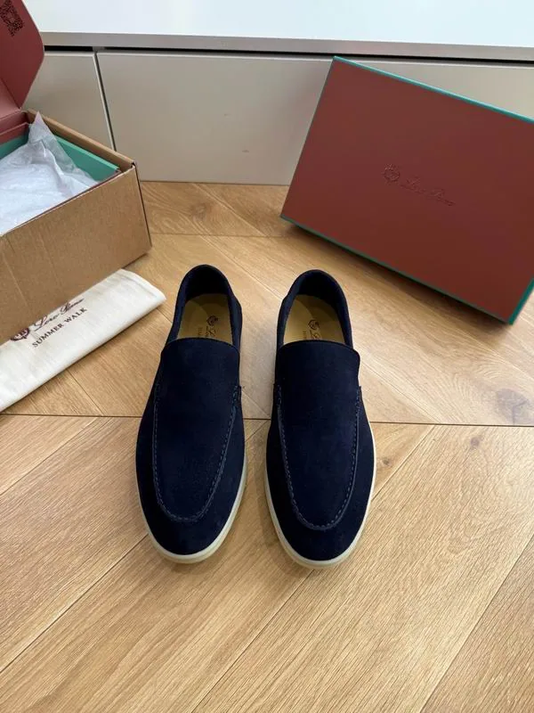 Loro Piana mns0709 Suede-Look Slip-On Loafers, source view 3, SKU mns0709