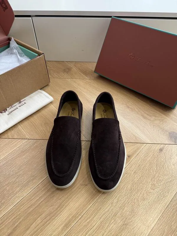 Loro Piana mns0709 Suede-Look Slip-On Loafers, source view 4, SKU mns0709