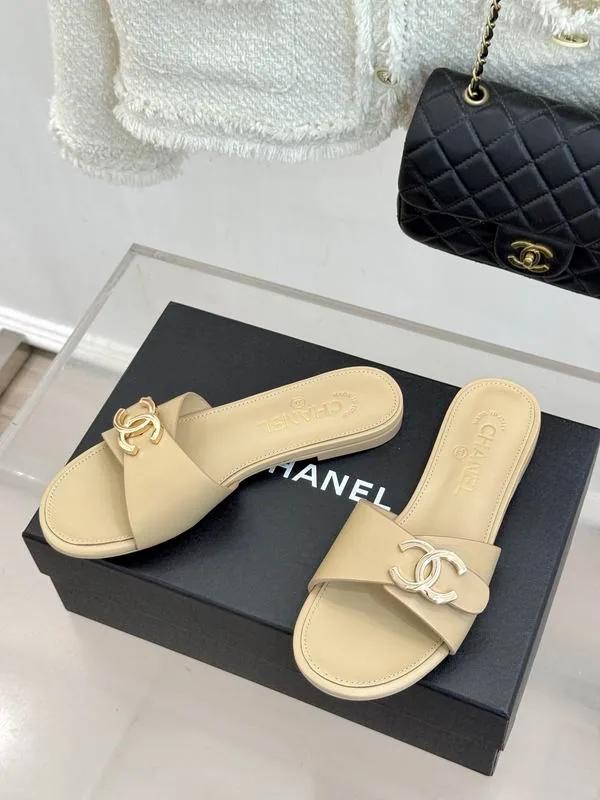 Chanel mns0609 Logo Slide Sandals, source view 5, SKU mns0609