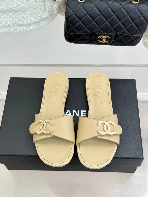 Chanel mns0609 Logo Slide Sandals, source view 6, SKU mns0609