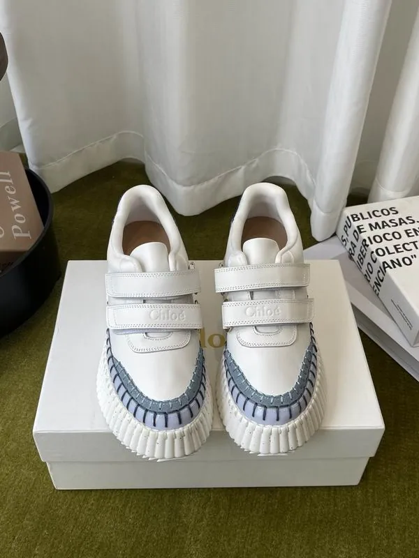 Chloe mns0703 Ribbed-Trim Low-Top Sneakers, source view 1, SKU mns0703