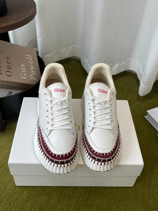 Chloe mns0702 Ribbed-Trim Low-Top Sneakers, source view 1, SKU mns0702