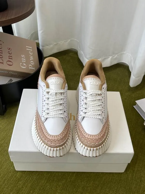 Chloe mns0702 Ribbed-Trim Low-Top Sneakers, source view 3, SKU mns0702