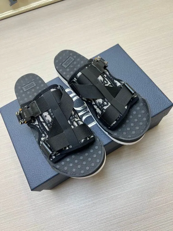 Dior mns0803 Buckle-Strap Slide Sandals, source view 4, SKU mns0803
