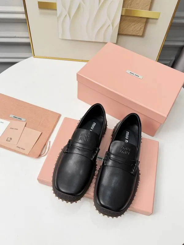 MiuMiu mns0801 Lug-Sole Penny Loafers, source view 1, SKU mns0801