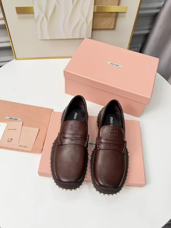 MiuMiu mns0801 Lug-Sole Penny Loafers, source view 3, SKU mns0801