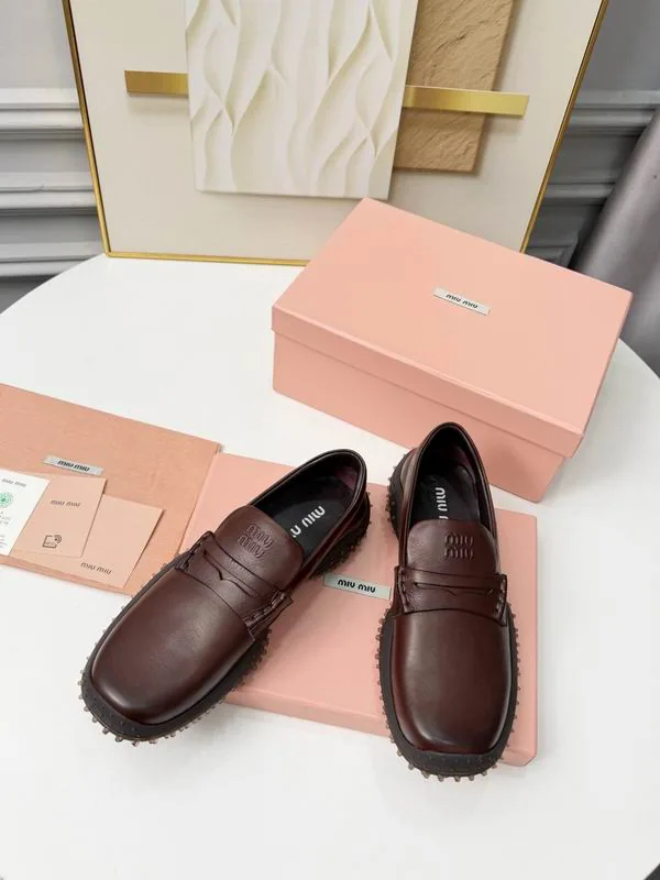 MiuMiu mns0801 Lug-Sole Penny Loafers, source view 4, SKU mns0801