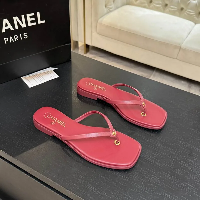 Chanel mns0804 Metallic-Detail Flip-Flops, source view 2, SKU mns0804