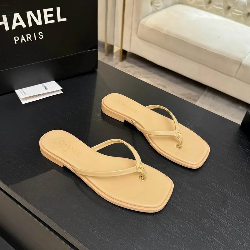 Chanel mns0804 Metallic-Detail Flip-Flops, source view 6, SKU mns0804