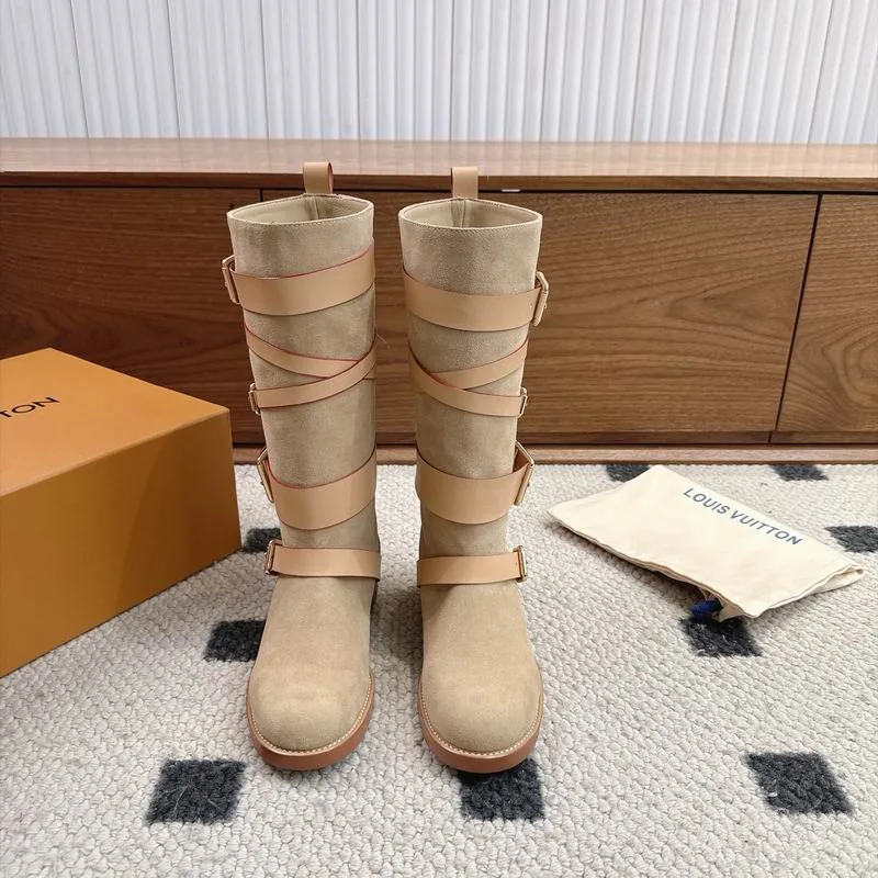 LV mns0805 Striped Knee-High Boots, source view 5, SKU mns0805