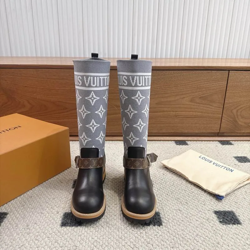 LV mns0806 Monogram Knee-High Boots, source view 1, SKU mns0806