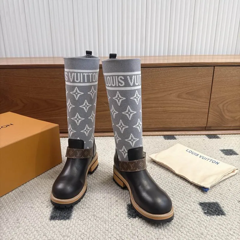 LV mns0806 Monogram Knee-High Boots, source view 2, SKU mns0806