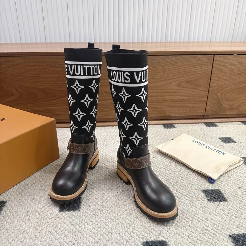 LV mns0806 Monogram Knee-High Boots, source view 3, SKU mns0806