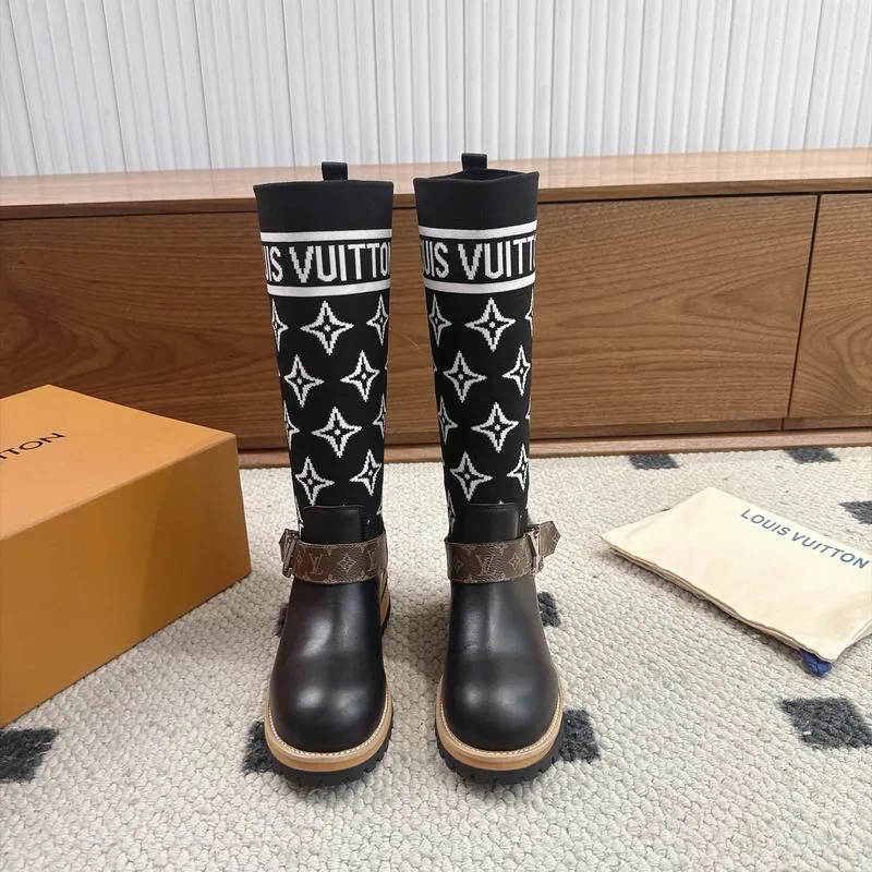 LV mns0806 Monogram Knee-High Boots, source view 4, SKU mns0806