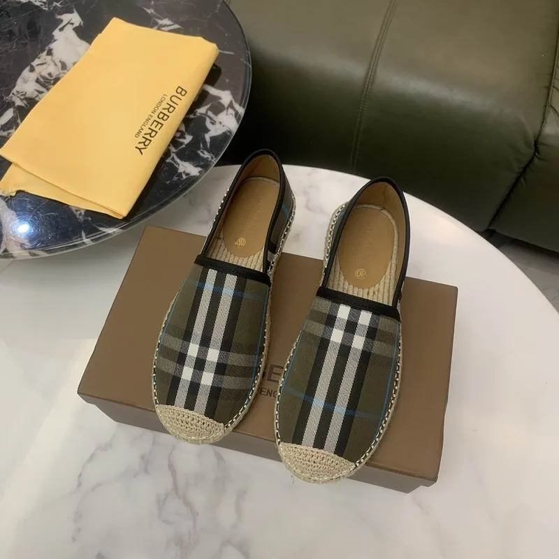 Burberry jys01 Check Espadrille Slip-On Shoes, source view 1, SKU jys01