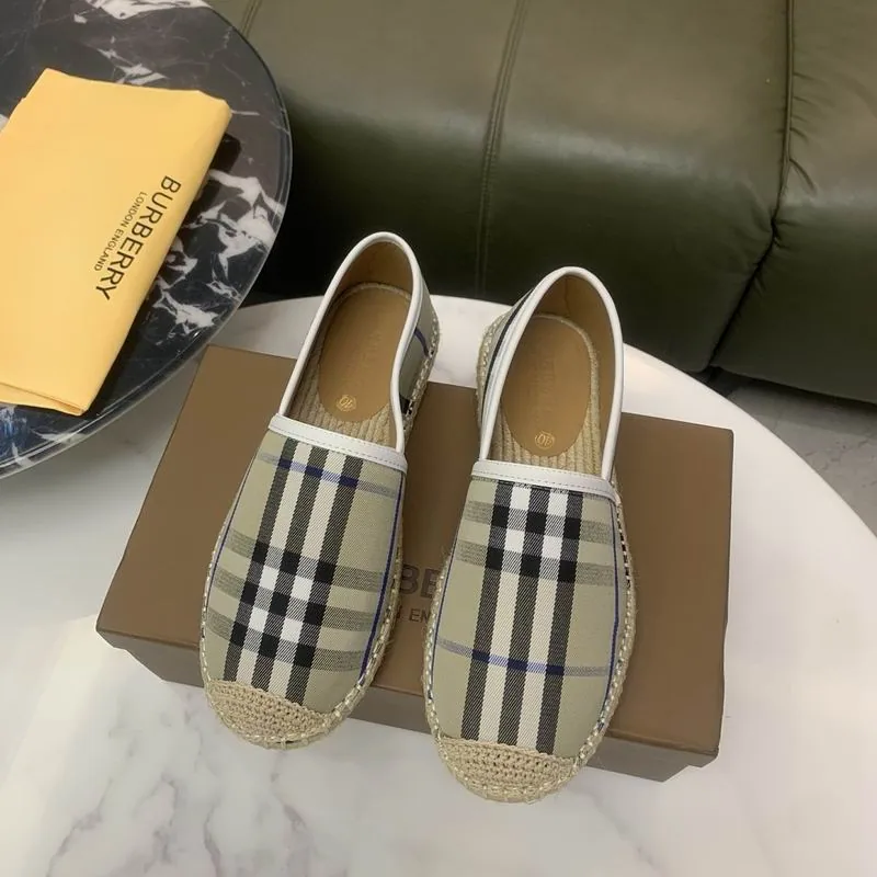 Burberry jys01 Check Espadrille Slip-On Shoes, source view 3, SKU jys01