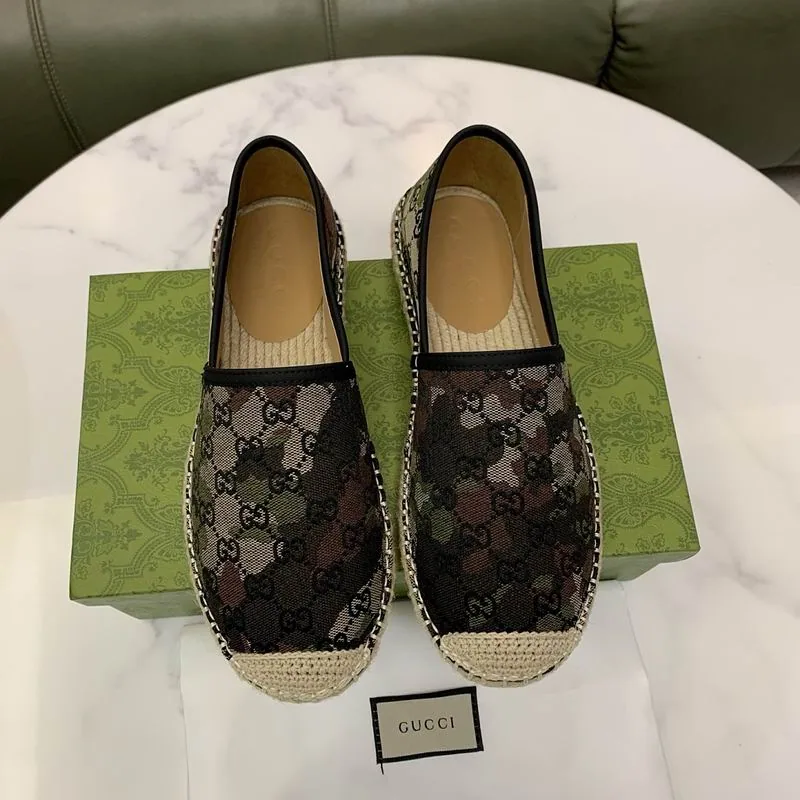 Gucci jys01 Pattern Espadrille Slip-On Shoes, source view 3, SKU jys01
