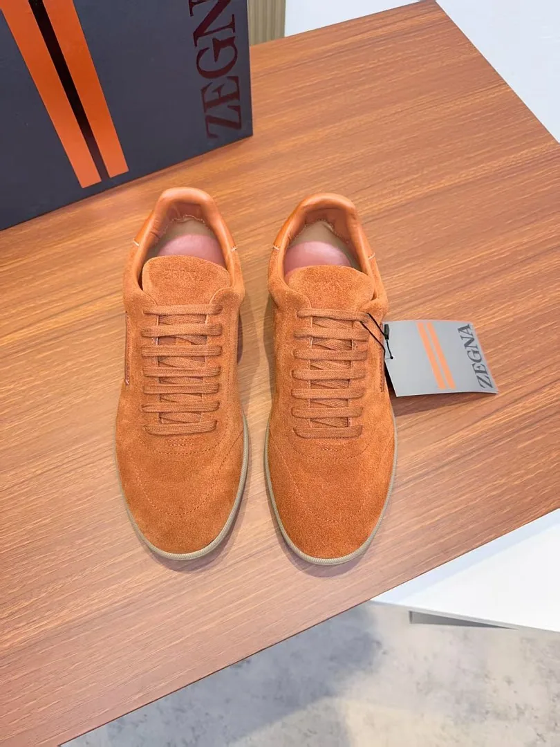 Zegna jys01 Suede-Look Low-Top Sneakers, source view 1, SKU jys01