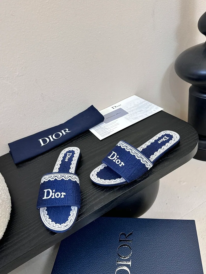 Dior jys35 Letter-Strap Slide Sandals, source view 3, SKU jys35