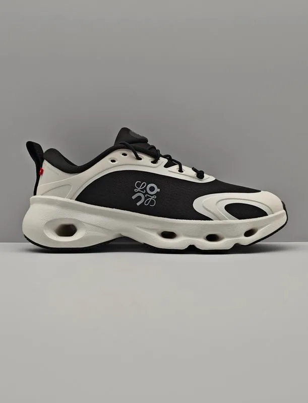 Loewe HNX0501 Black White Runner Sneakers black and white runner sneakers with sculpted sole and lace-up closure view 1