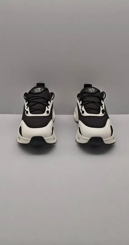 Loewe HNX0501 Black White Runner Sneakers black and white runner sneakers with sculpted sole and lace-up closure view 2