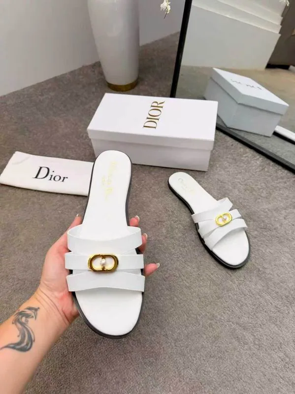 Dior MNS0713 White Strap Slide Sandals, catalog view 4, mns0713