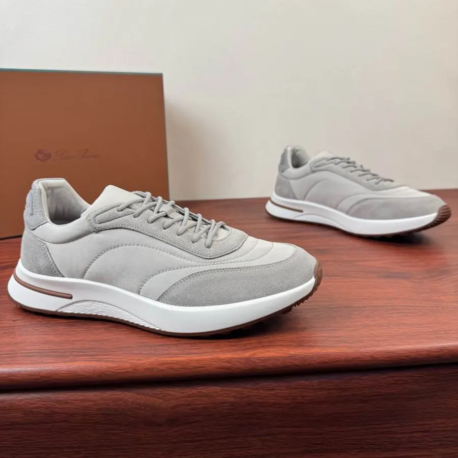 Loro Piana MNS0703 Grey Runner Sneakers, catalog view 1, MNS0703