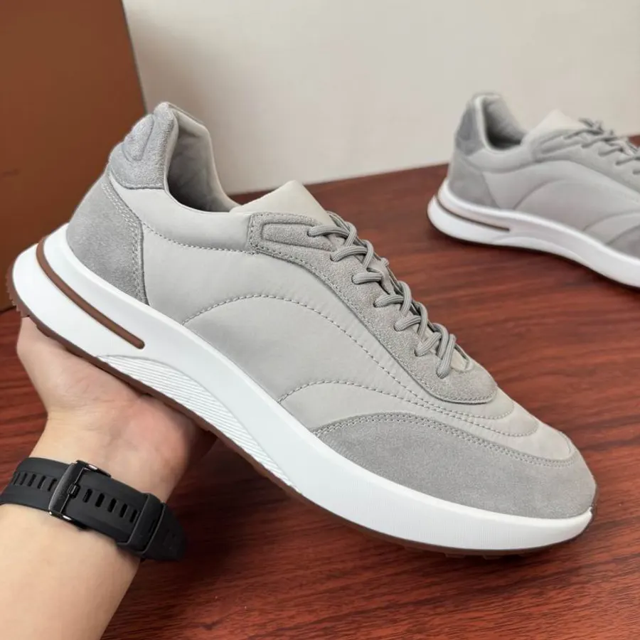 Loro Piana MNS0703 Grey Runner Sneakers, catalog view 4, MNS0703