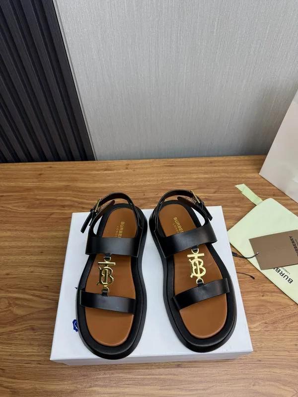 Burberry MNS0701 Black Buckle Strap Sandals, catalog view 1, mns0701-sandal