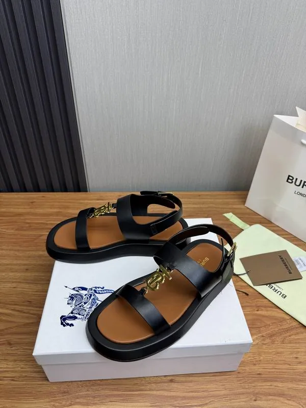 Burberry MNS0701 Black Buckle Strap Sandals, catalog view 2, mns0701-sandal