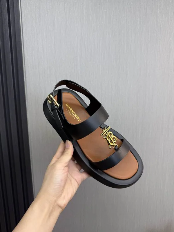 Burberry MNS0701 Black Buckle Strap Sandals, catalog view 4, mns0701-sandal