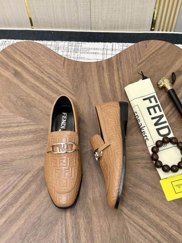 Fendi MNS0703 Tan Loafer Mules, catalog view 3, mns0703