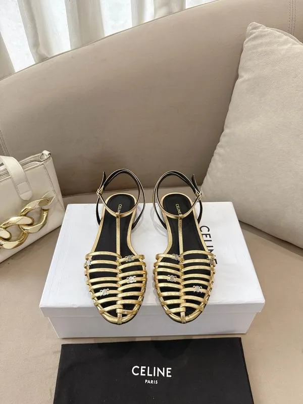 Celine MNS0702 Cream Striped Lace-Up Sneakers, catalog view 1, mns0702
