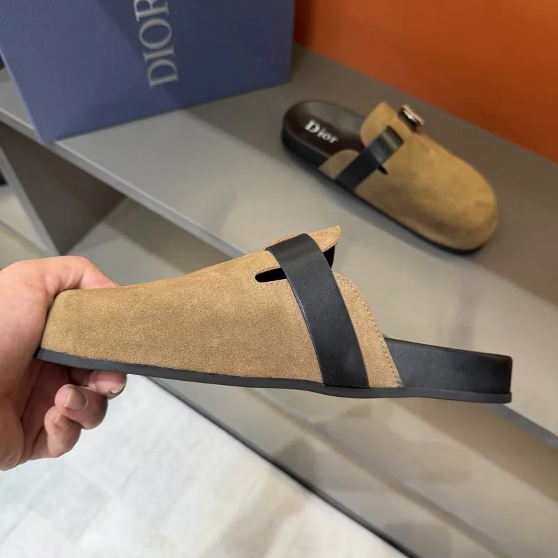 Dior MNS0802 Tan Buckle Mule Slides, catalog view 5, mns0802