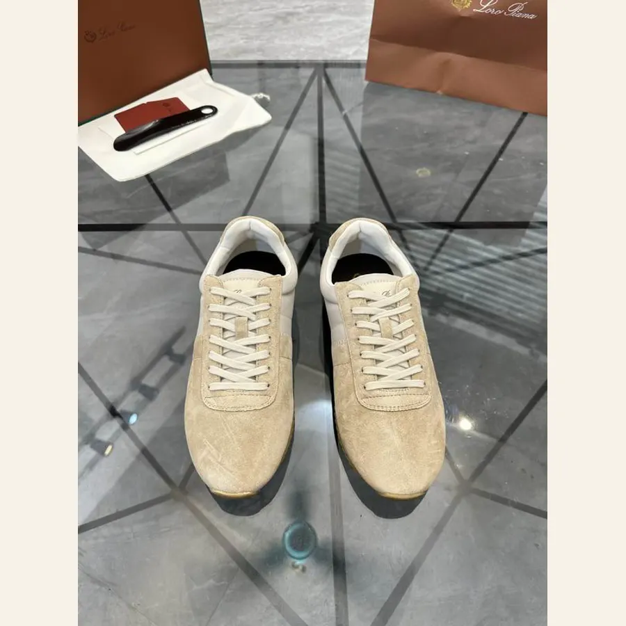 Loro Piana MNS0802 Beige Low-Top Sneakers, catalog view 1, MNS0802