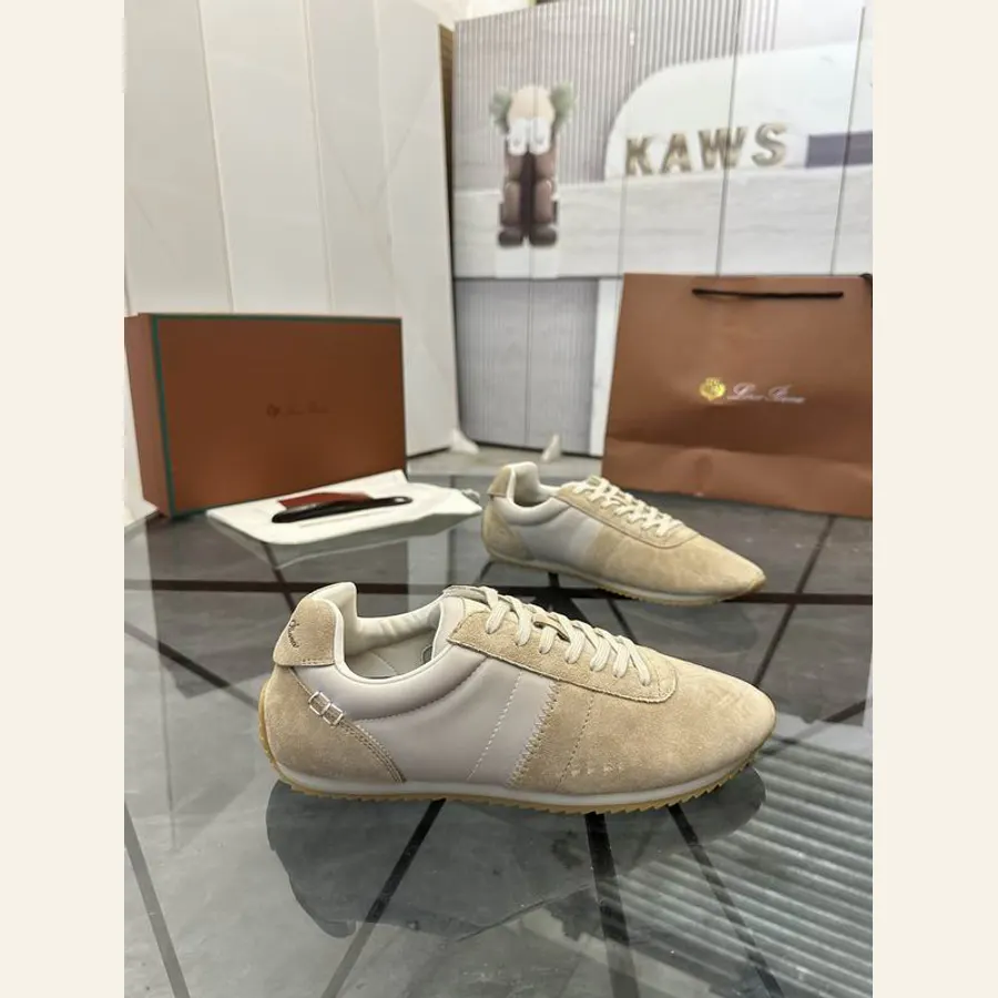 Loro Piana MNS0802 Beige Low-Top Sneakers, catalog view 3, MNS0802