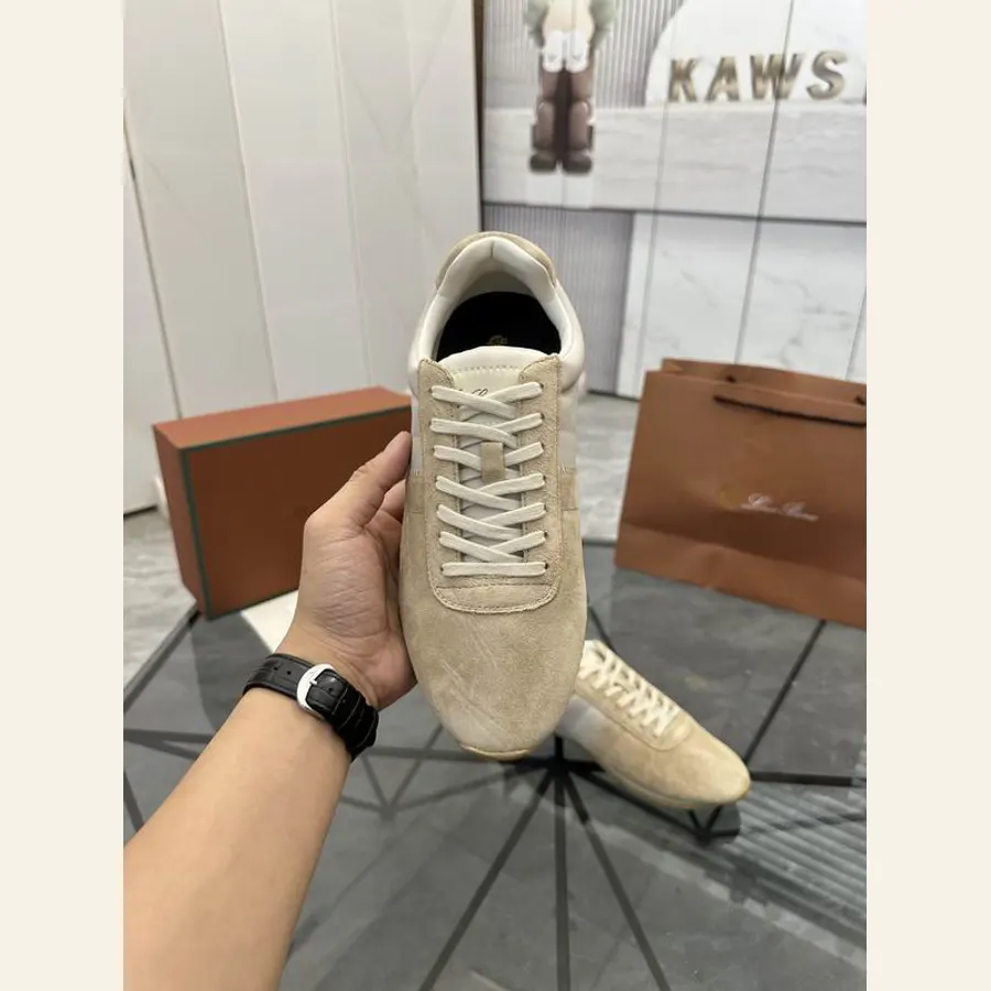Loro Piana MNS0802 Beige Low-Top Sneakers, catalog view 4, MNS0802