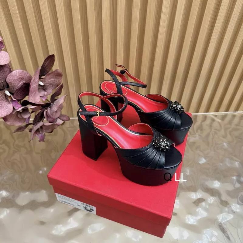 Valentino LL080301 Red Black Platform Mules, catalog view 1, LL080301