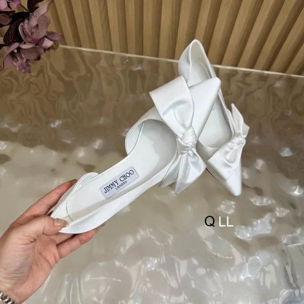 Jimmychoo LL0806 Bow-Detail Pointed Pumps, source view 5, SKU LL0806