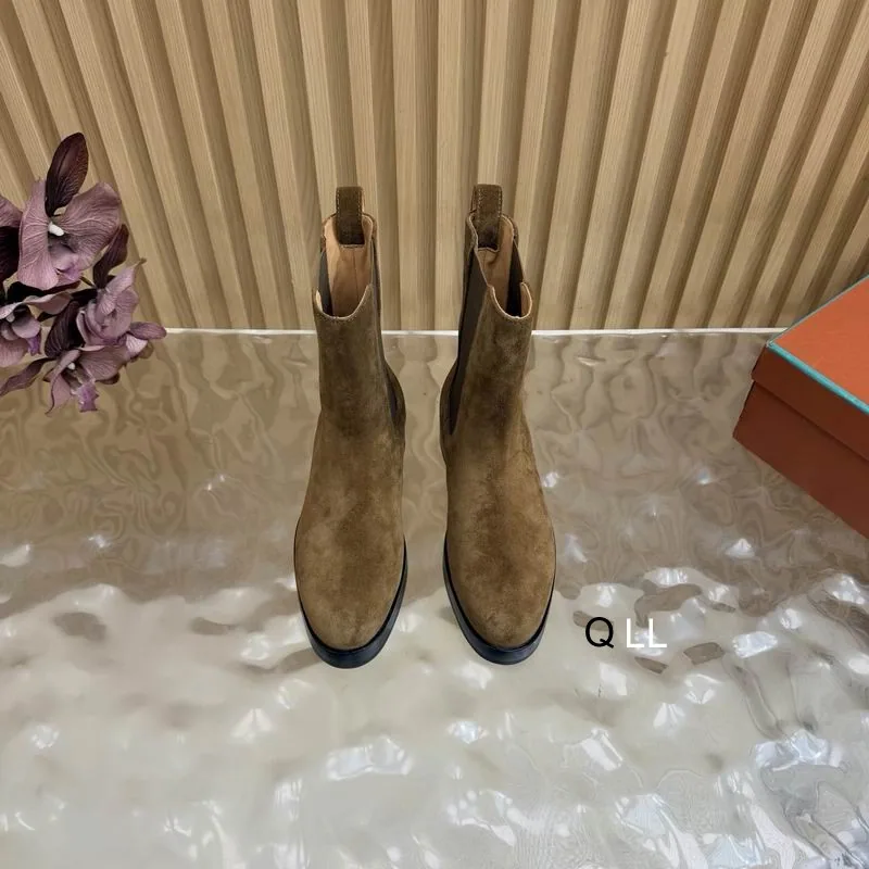 Loro Piana LL0806 Taupe Ankle Boots, catalog view 1, LL0806-01