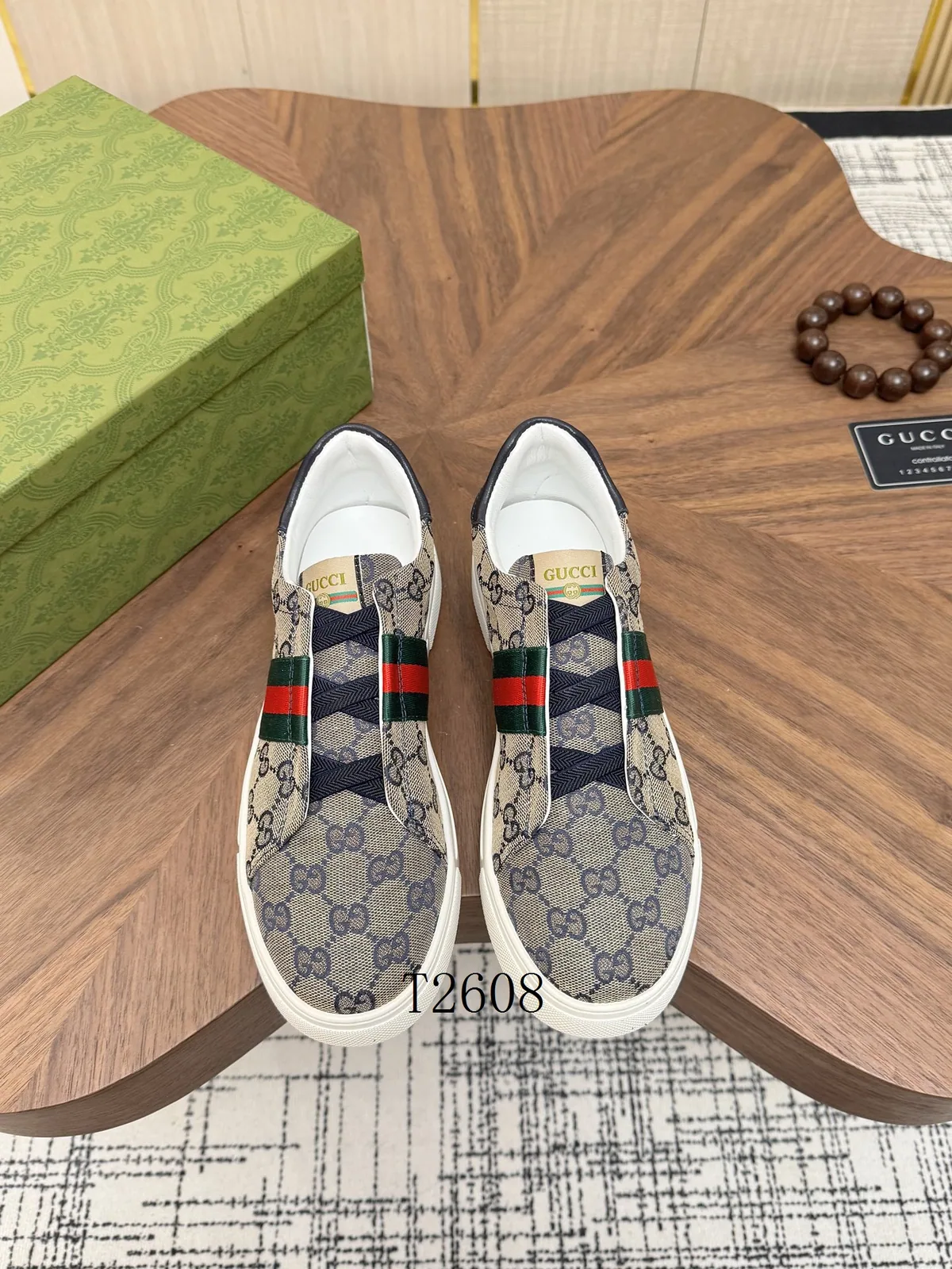 Gucci GG monogram web slip-on sneaker, catalog view 1, h0803