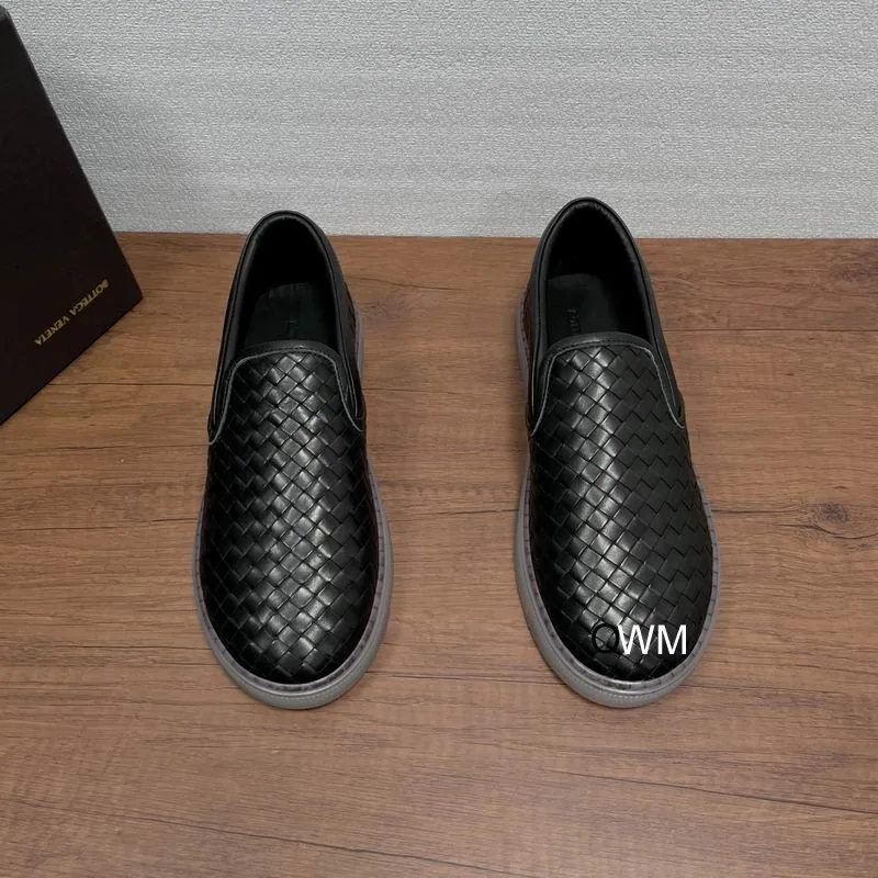 Bottega Veneta WM0802 Woven-Look Slip-On Shoes, source view 1, SKU WM0802