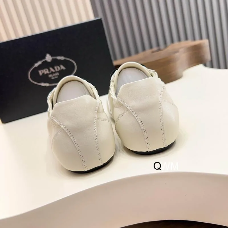 Prada WM0802 White Contrast-Lace Sneakers, catalog view 4, WM0802-06
