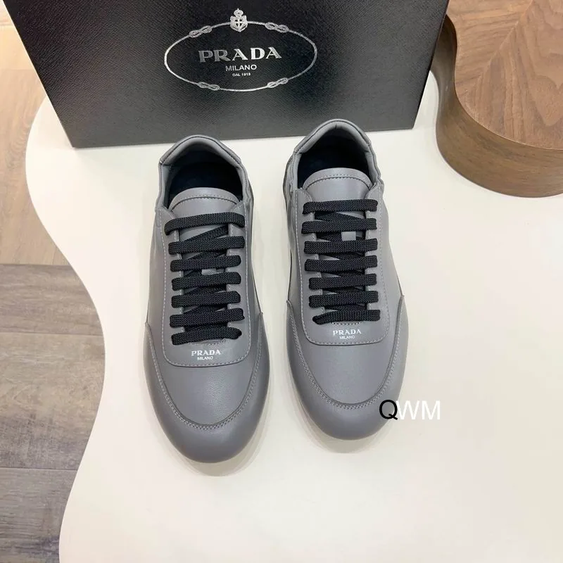 Prada WM0802 White Contrast-Lace Sneakers, catalog view 5, WM0802-06