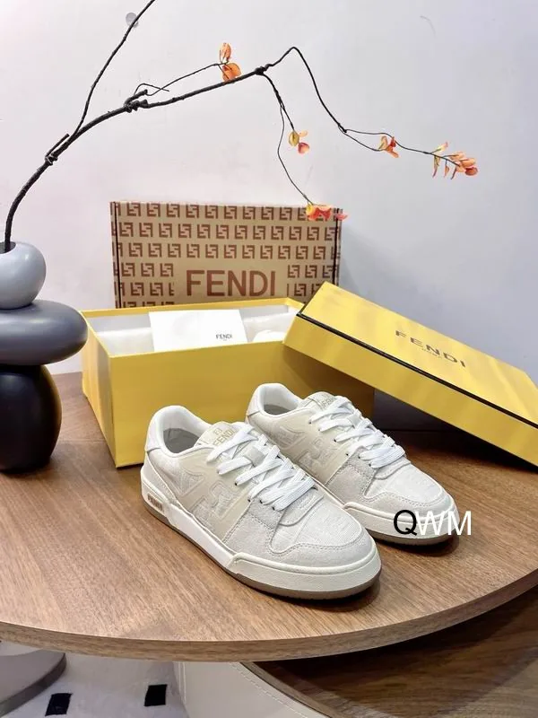 Fendi WM0803 White Low-Top Sneakers, catalog view 1, WM0803