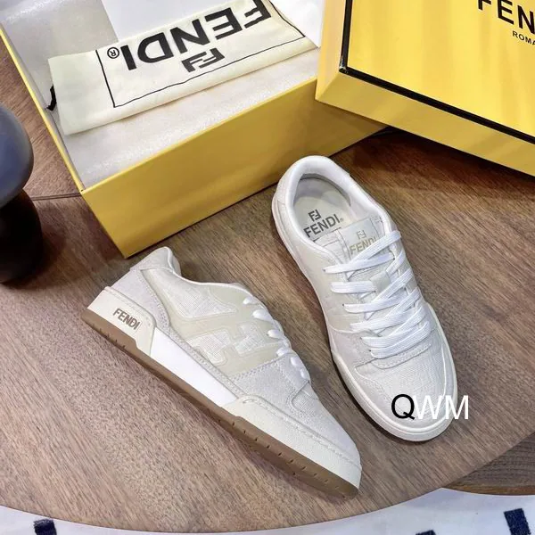 Fendi WM0803 White Low-Top Sneakers, catalog view 2, WM0803